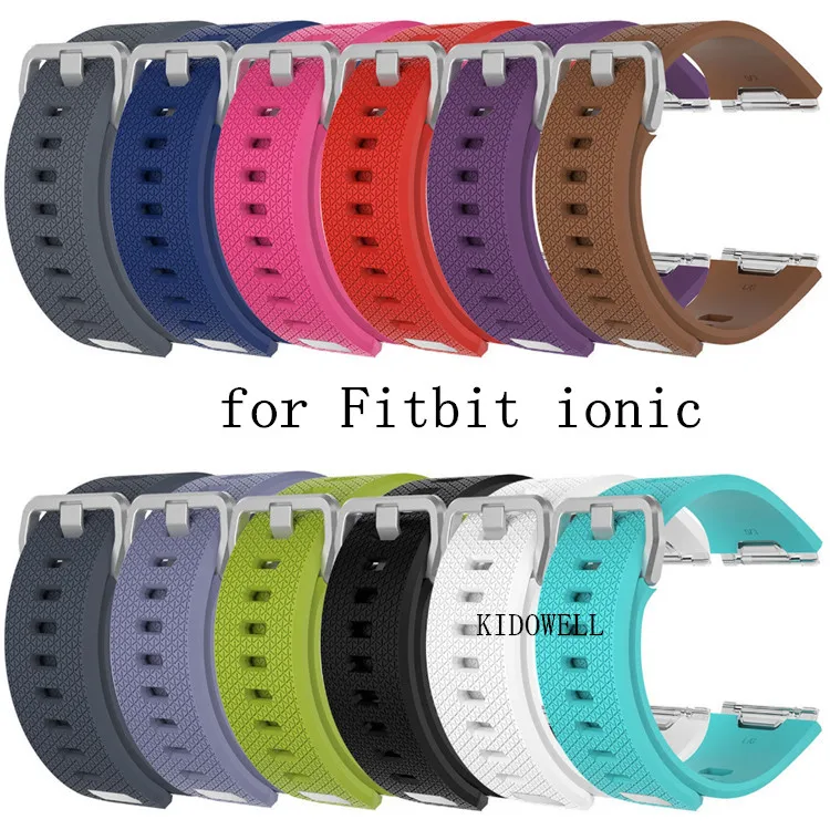 

Soft Sport Silicone Replacement Strap For Fitbit ionic Smart Wristband Bracelet Watch Band With Stainless Steel Metal Clasp New