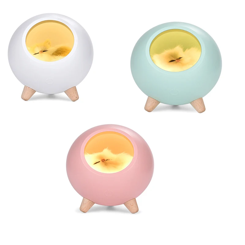 

USB pet kitten Nightlight bedroom Nightlight charging LED atmosphere lamp children room decorative lamp for children's gifts