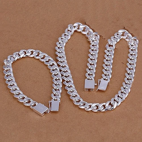 New Fashion Simple design Chain S925 Silver Color Necklace Pendant Men's Luxury Jewelry Side Daily Life Decor Hot Sale | Украшения и