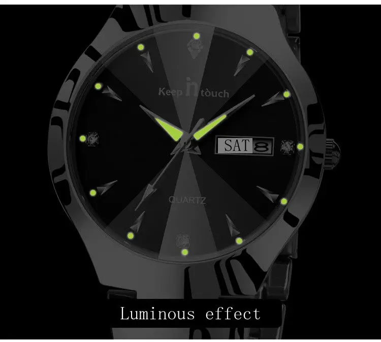 KEEP IN TOUCH Fashion Simple Men&Women Watches Alloy  Quartz Couple Watches Luminous Waterproof Couple clock relogio masculino