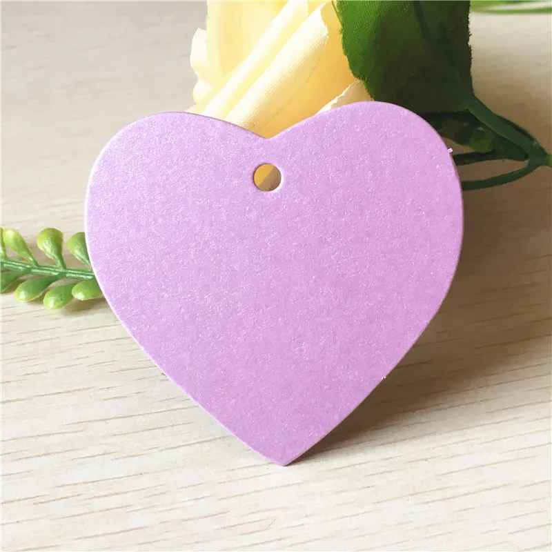 

5.6x5.6cm Heart Shape Kraft Paper Cardboard for Jewelry Wedding Candy Cake Carrying Cases Price Tag Packing Hang Tags 50Pcs/Lot