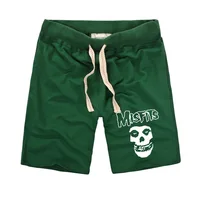 The MISFITS Shorts High Quality Summer Fashion Skull Printed Men’s Casual Fitness Shorts Cotton Knit Short Pants Plus Size S-2XL