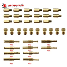 Alconstar-10pcs conjunto lento/jato piloto ou jato principal para pwk keihin cvk fcr va vb koso oko motocicleta carburador vice injetores bico