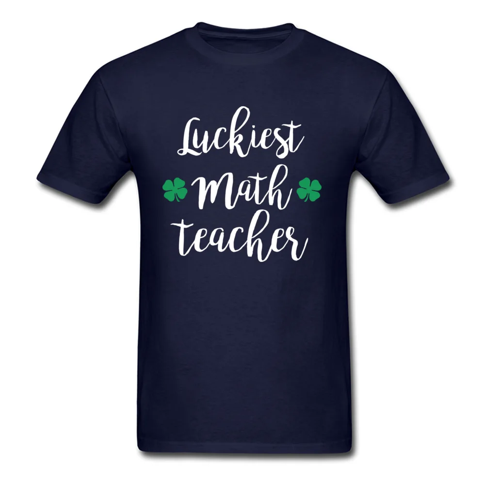 Luckiest Math Teacher Shirt St Patricks Day_navy
