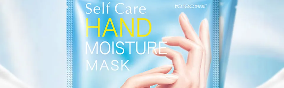 Horec 5Pairs=10Pcs Hand Mask Moisturizing Gloves Skin Care Shea Butter Smoothing Whitening Anti-Wrinkle Hand Peeling Exfoliator