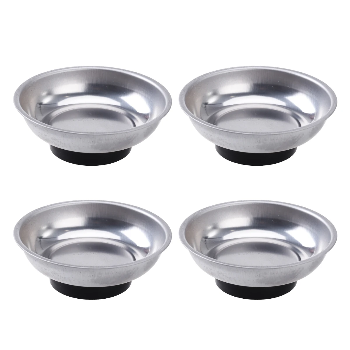 

4 Pcs 3 Inch Stainless Steel Round Magnetic Parts Tray Bowl Screws Tools Parts Tray Holder