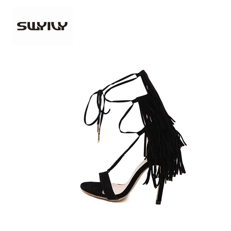 

2017 New 11 cm Velvet Women Pump Lace Up Summer Boots Wine Black Stiletto  Dress party Shoes High Heels Valentine Shoes Woman