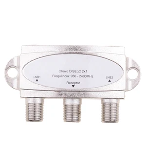 Wideband 2x1 Premium DiSEqC 1.0 2.0 Model Satellite Switch FTA Dish LNBS LNBF Switch DS-04C For Satellite Receiver 950-2400 (MHz)