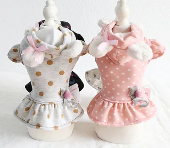 

Love Pet Dog Clothes Winter Warm Jacket Coat Cat Dress Bow Dog Tutu Dress Pet Dress Clothing Chihuahua Teddy Small