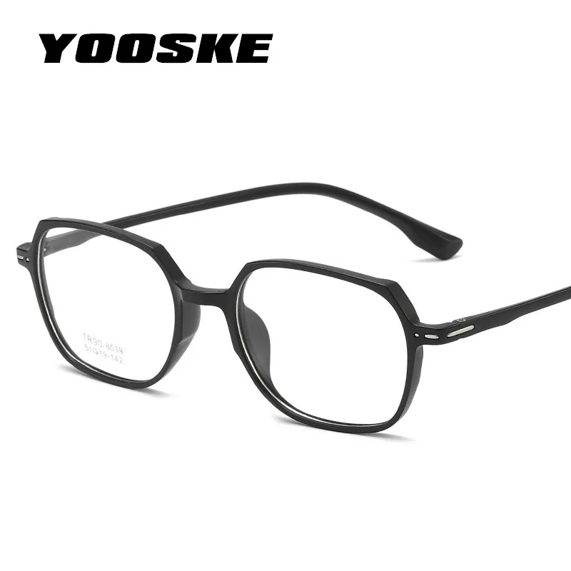 YOOSKE, винтажные очки, оправа для женщин, прозрачные линзы, брендовые, мужские, прозрачные оптические оправы для глаз, черные, серые, розовые очки, унисекс