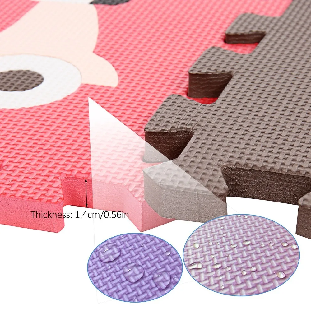 Baby Play Mat with Fence, Foam Play Mat for Baby, Crawling Mat for Playroom & Nursery, Neutral Color for Infants, Toddlers & Kid