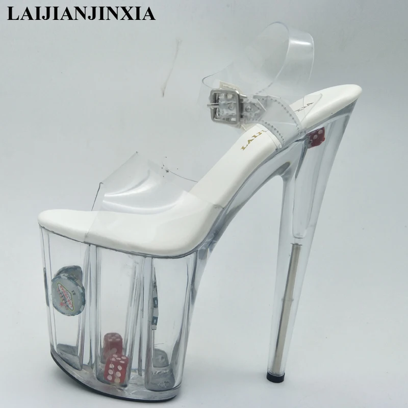 

Summer Plus Size:34-46 Stiletto Fashion Summer Women 20cm Ultra High Heel Sandals Sexy Stripper Shoes Party Pumps