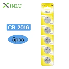 5 шт. CR2016 LM2016 BR2016 DL2016 KCR2016 CR- Кнопочная батарея для часов, XINLU батарея