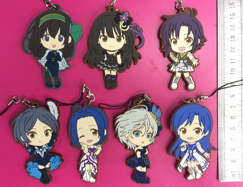 7 шт./лот idolm ster Золушка плачет оригинальный японский аниме Рисунок резиновый