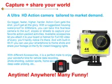 Original EKEN H9/H9R Action Camera Ultra HD 4K/25fps WiFi 2.0
