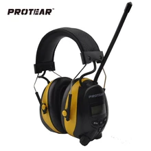 Protear 25dB NRR Защиты Органов Слуха Наушники Радио AM FM Радио Наушники Электронные Средства Защиты Слуха Съемки Защиты Органов Слуха
