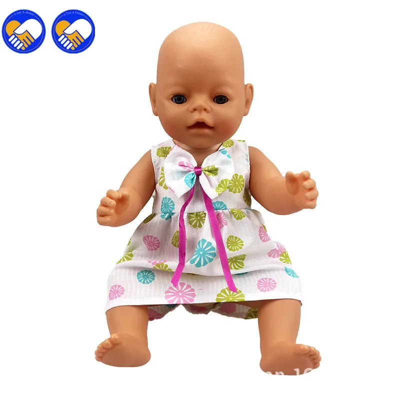 Куклы Baby Born Одежда красочный цветок платье юбка принцессы Fit 18 дюймов Zapf BABY born 43 см American Girl Интимные аксессуары zb-a29