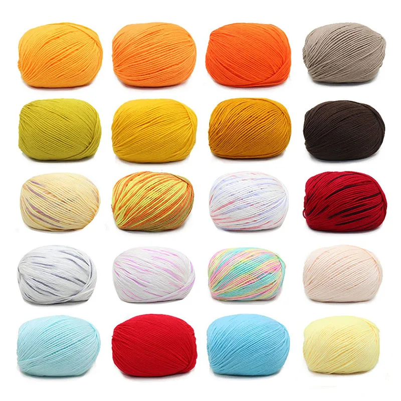 

50g/ball natural silk Yarn Cotton Knitting Yarn Crochet Yarn for Knitting Soft Smooth Natural Anti-Pilling