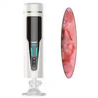 7 Mode Vibration & 7 Mode Automatic Telescopic Male Masturbator Cup Intelligent Voice Suction Cup Realistic Vagina Masturbator