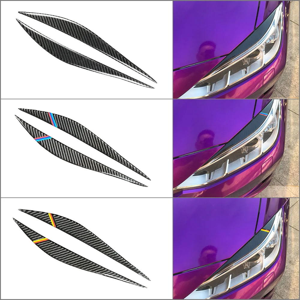 

Carbon Fiber Headlights Eyebrows Eyelids for BMW F30 320i 325i 316i Front Headlamp Eyebrows 3 series Accessories