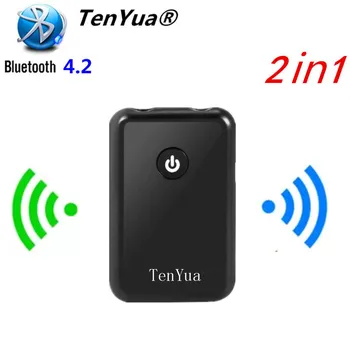 

TenYua Bluetooth Audio Transmitter Receiver 2 in 1 Stereo Audio Music Adapter Blutooth Connect to Speaker/Headset for TV Speaker
