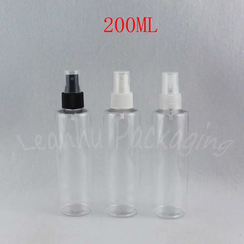 

200ML Transparent Flat Shoulder Plastic Bottle , 200CC Toner / Water Packaging Bottle , Empty Cosmetic Container ( 30 PC/Lot )