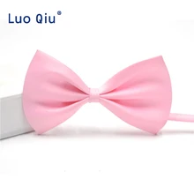 Детский галстук-бабочка, классический детский галстук-бабочка для мальчиков и девочек, модные аксессуары для малышей, однотонный, зеленый, красный, черный, синий, рисунок домашних животных