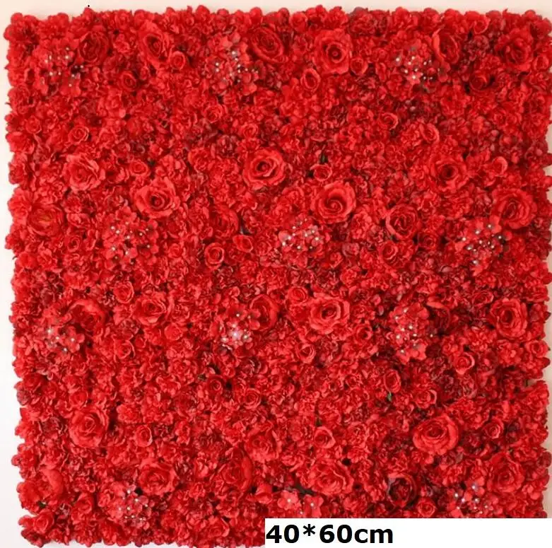 40*60 см очаровательный Шелковый цветок стены события вечерние фоны свадебные искусственные растения для дома декоративные - Цвет: big red