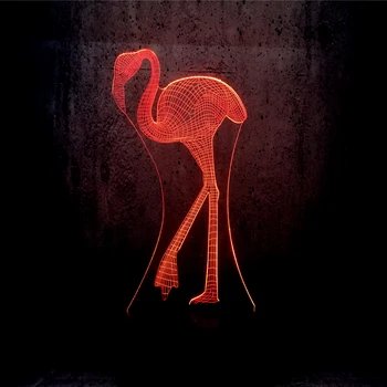 

HOT SALE INS Multicolor Flamingo Decorative Animal 3D Lamp Night Light RGB LED Lighting Christmas Xmas Gifts Kids Toys Lava