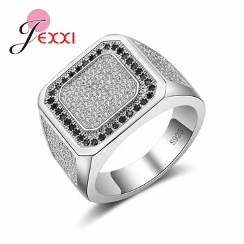 

Trendy Rings For Women Men Inlaid Small Zircon Crystal Jewelry 925 Sterling Silver Ring Fashion Party Wedding Neutral Ring