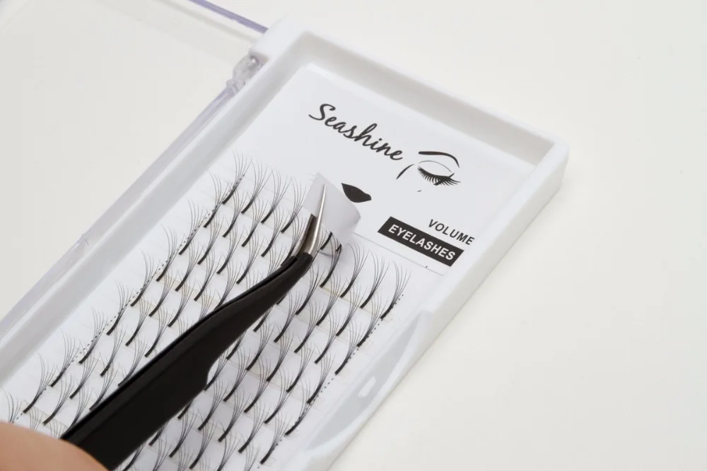 

Premade fans Eyelash Extension Makeup Silk lash Seashine 5D Long Stem C D Curl VOLUME Fake Eyelashes South Korean Free Shipping
