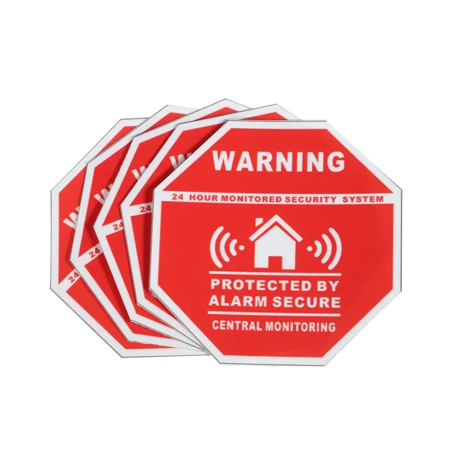 5Pcs Home House Alarm Security Stickers / Decals Signs for Windows