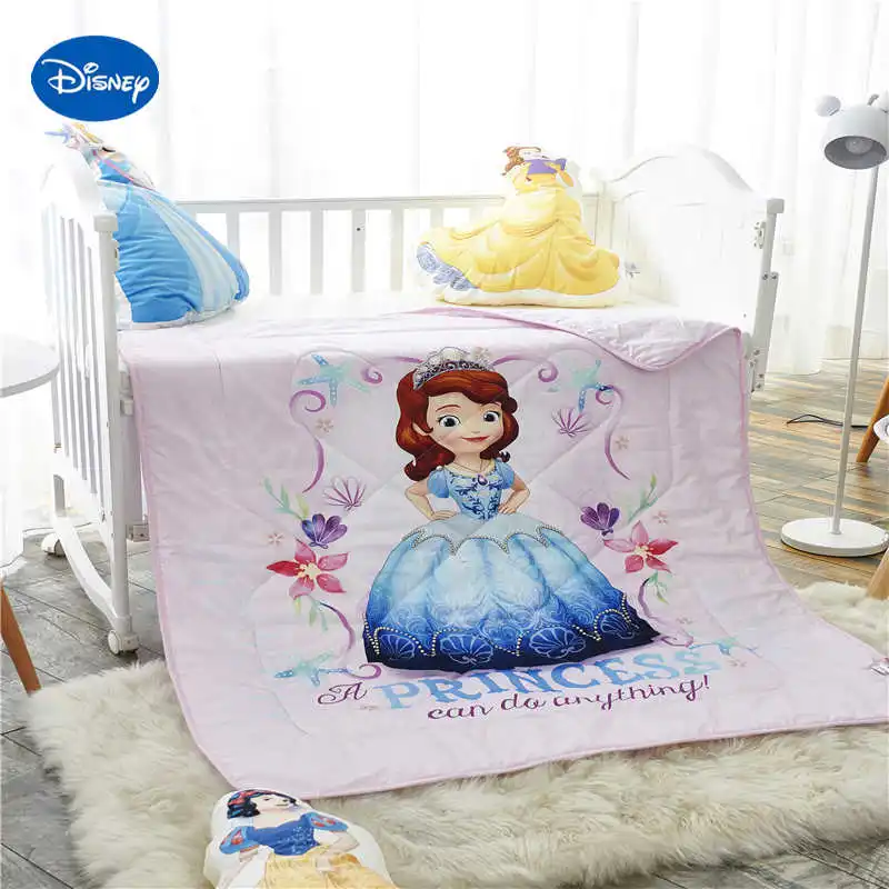 Summer Quilt Comforters Disney Sofia Princess Character Bedding Cotton Fabric Wowen 120*150cm Baby Crib Girls Cot Bed Decor Pink Summer Quilt Comforters Disney Sofia Princess Character Bedding Cotton Fabric Wowen 120*150cm Baby Crib Girls Cot Bed Decor Pink