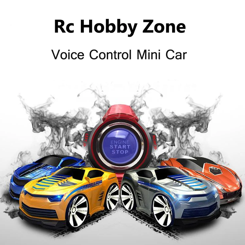 Mini 4 Channels RC Car With Smart Watch Voice Control Remote Control Cars On The Radio RC Toys For Children 663