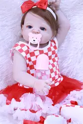 Малышка реборн девушка игрушки куклы npk всего тела силиконовые куклы для новорожденных и малышей 23 "New Born Младенцы принцесса куклы bonecas