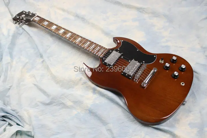 

Hot sale sg electric guitar big block frets inlays mahogany body high quality sg guitar real pictures chrome hardware free ship