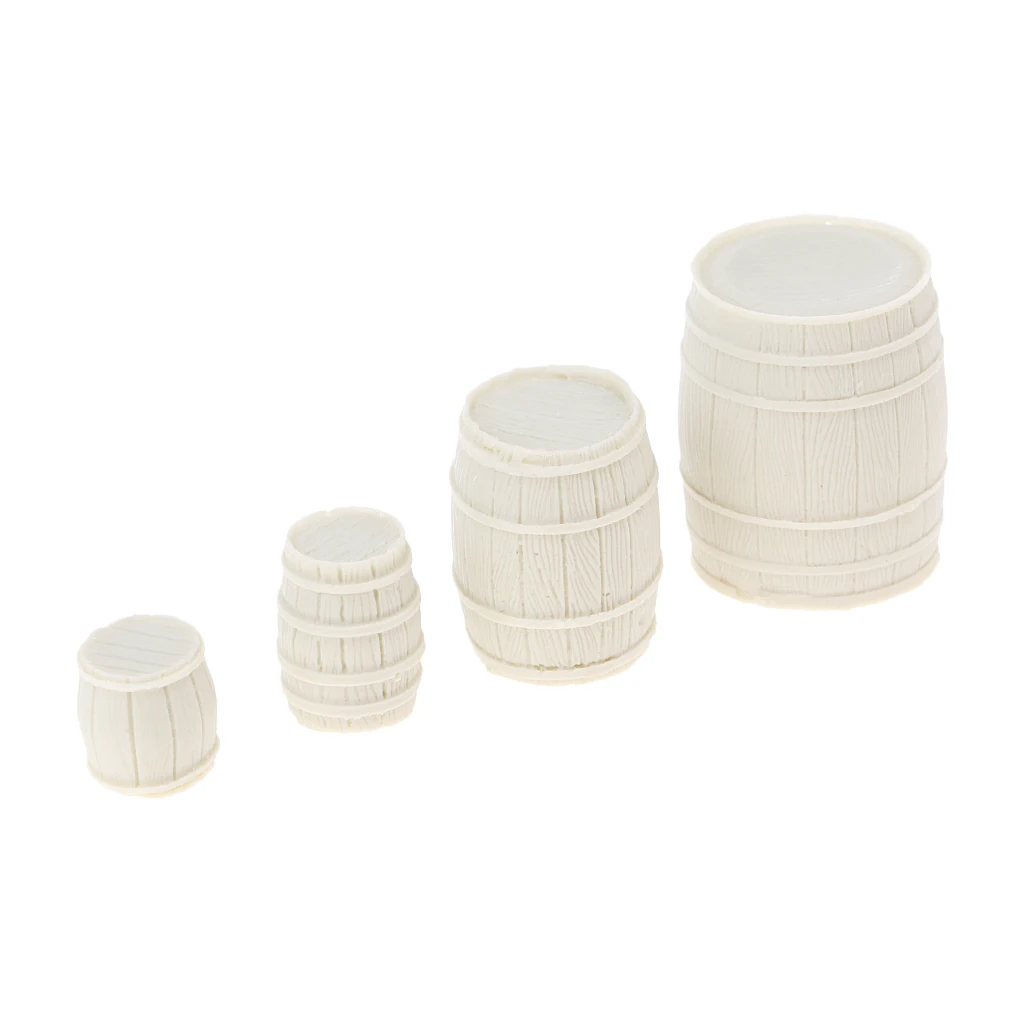 1/35 Sand Table Resin Cask Model 4Pcs for Diorama Scenery Building Prps DIY Craft