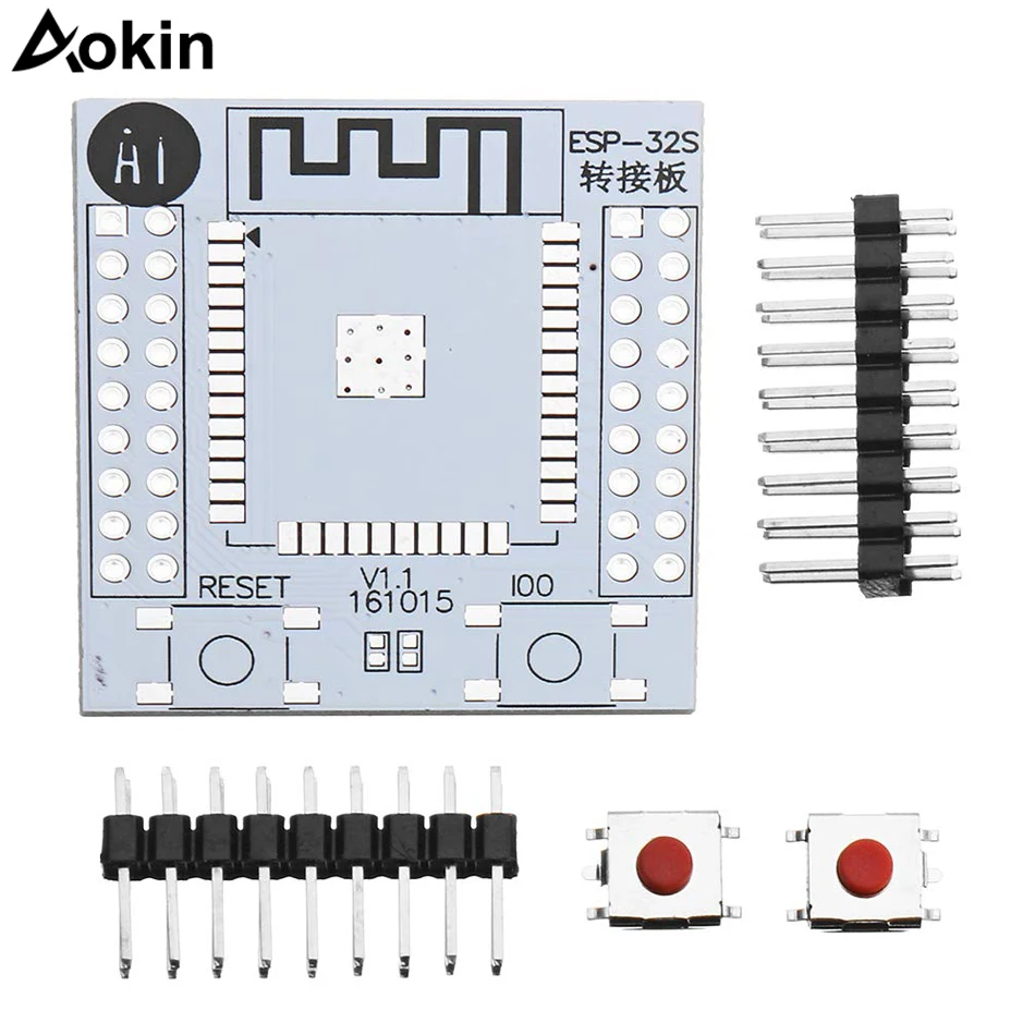 

ESP32 ESP32S IO Adapter Base Board Pinboard Converter With 4 Row Pins For ESP-32S Wireless WiFi Bluetooth Module