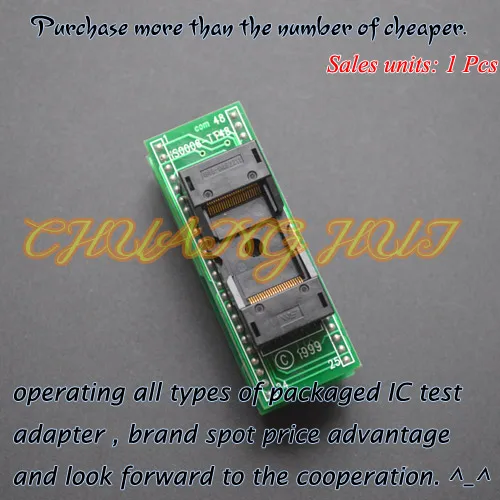 IS0008-TT48 Programmer adapter TSOP48 socket flash test socket TSOP48/D48 adapter