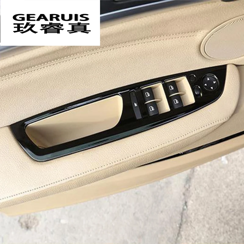 

Car Styling Door Armrest panel Covers Stickers Trim for BMW X5 e70 X6 e71 Window Glass Lifting Buttons Interior Auto Accessories