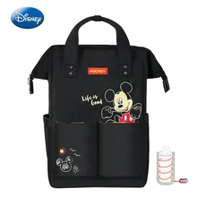 Disney Mummy Bag Fashion Insulation Bags Large Capacity Travel Backpack Multifunction Double Shoulder Backpack Baby Bottle Bag senior multifunction baby bottle