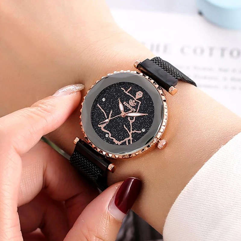 Women Watch Luxury Rinnady Watches Women Starry Sky Quartz Wristwatch Leather Rhinestone Ladies Clock Relogio Feminino Women Watch Luxury Rinnady Watches Women Starry Sky Quartz Wristwatch Leather Rhinestone Ladies Clock Relogio Feminino