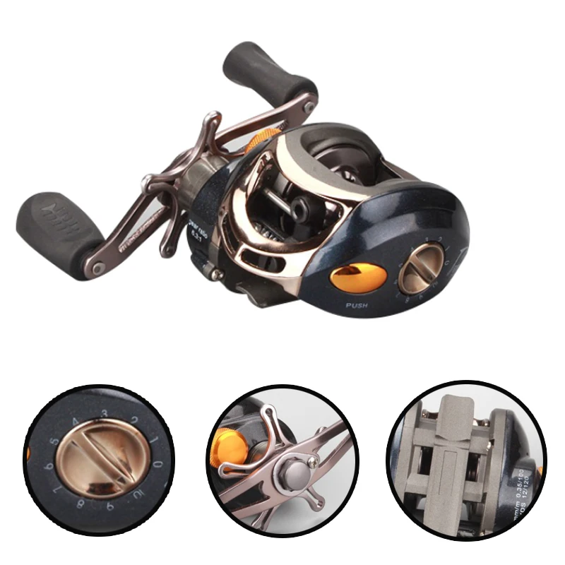 

Yumoshi Casting 15bb 6.3:1 Carp Reel Casting Fishing Reels Magnetic Brake Molinete Shimano Abu garcia Carretilha de pesca