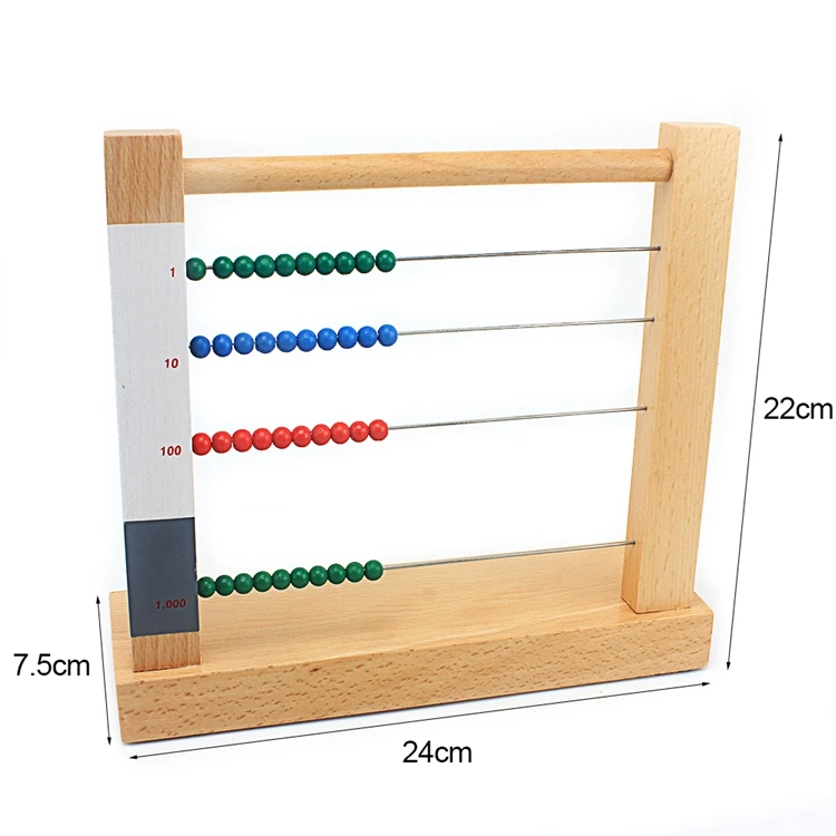 Kinder Kinder Bead Abacus Classic Large Bunte Wooden Educational Math Toy 
