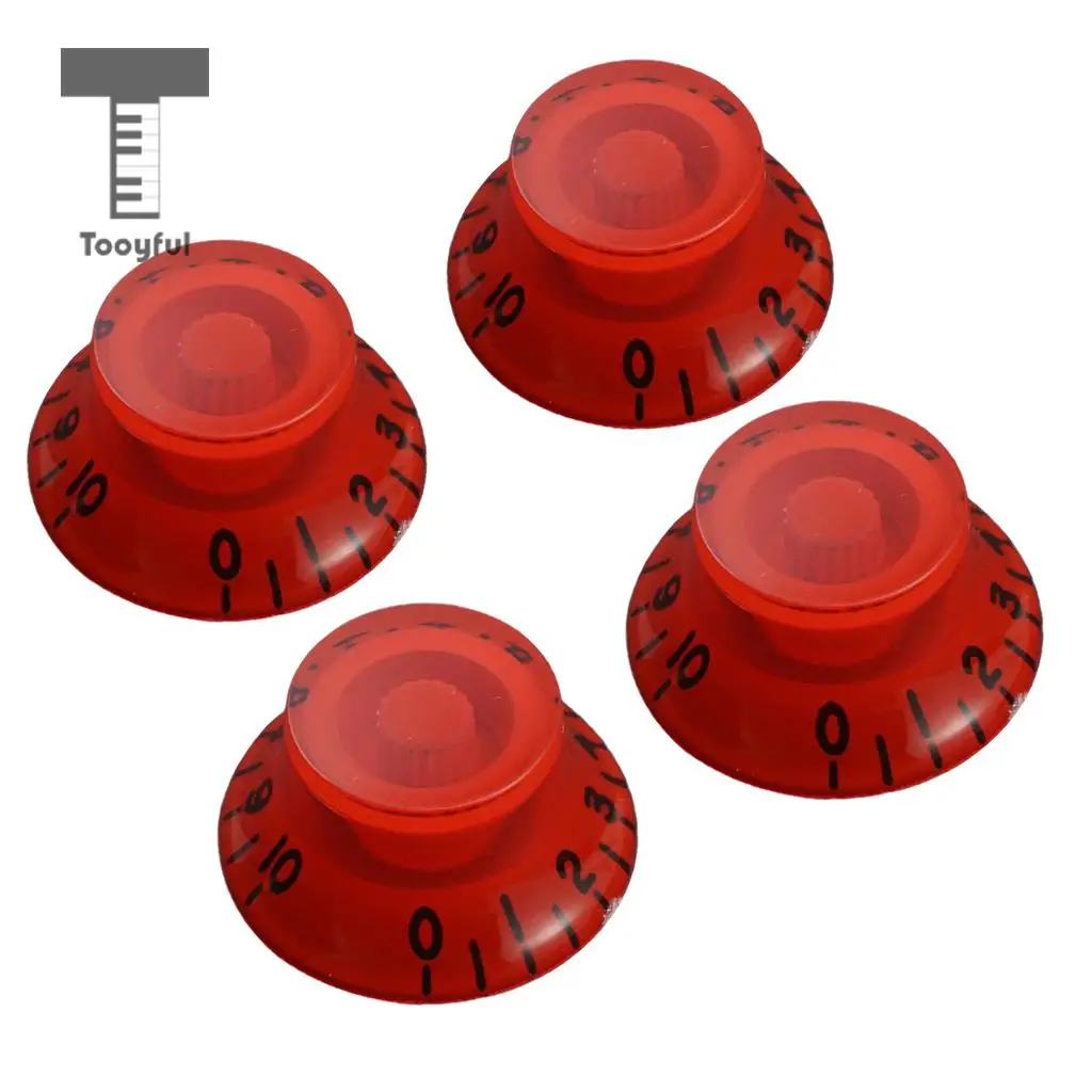Tooyful 4pcs Acrylic Bell Speed Control Knobs Guitar Tone Volume Knobs for LP Electric Guitar Replacement Parts