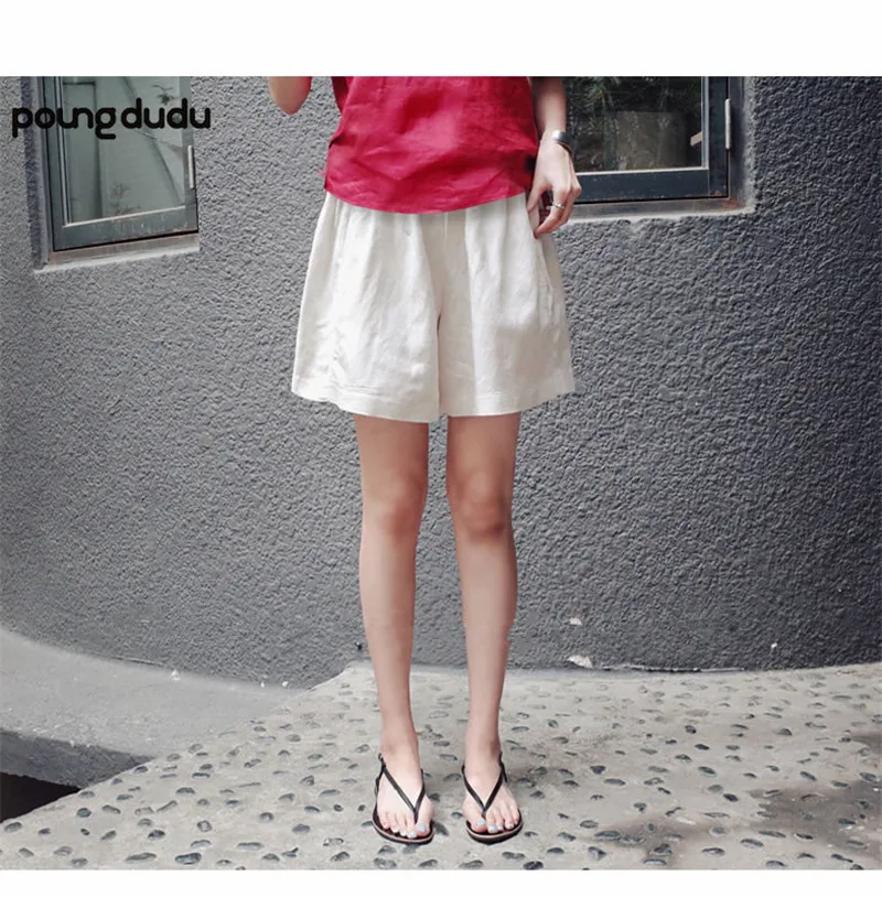

Poungdudu maternity pregnant women dress loose cotton and linen pregnant women pants stomach lift pants leggings