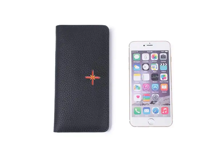 

genuine leather women long purse cow skin wallet card holder