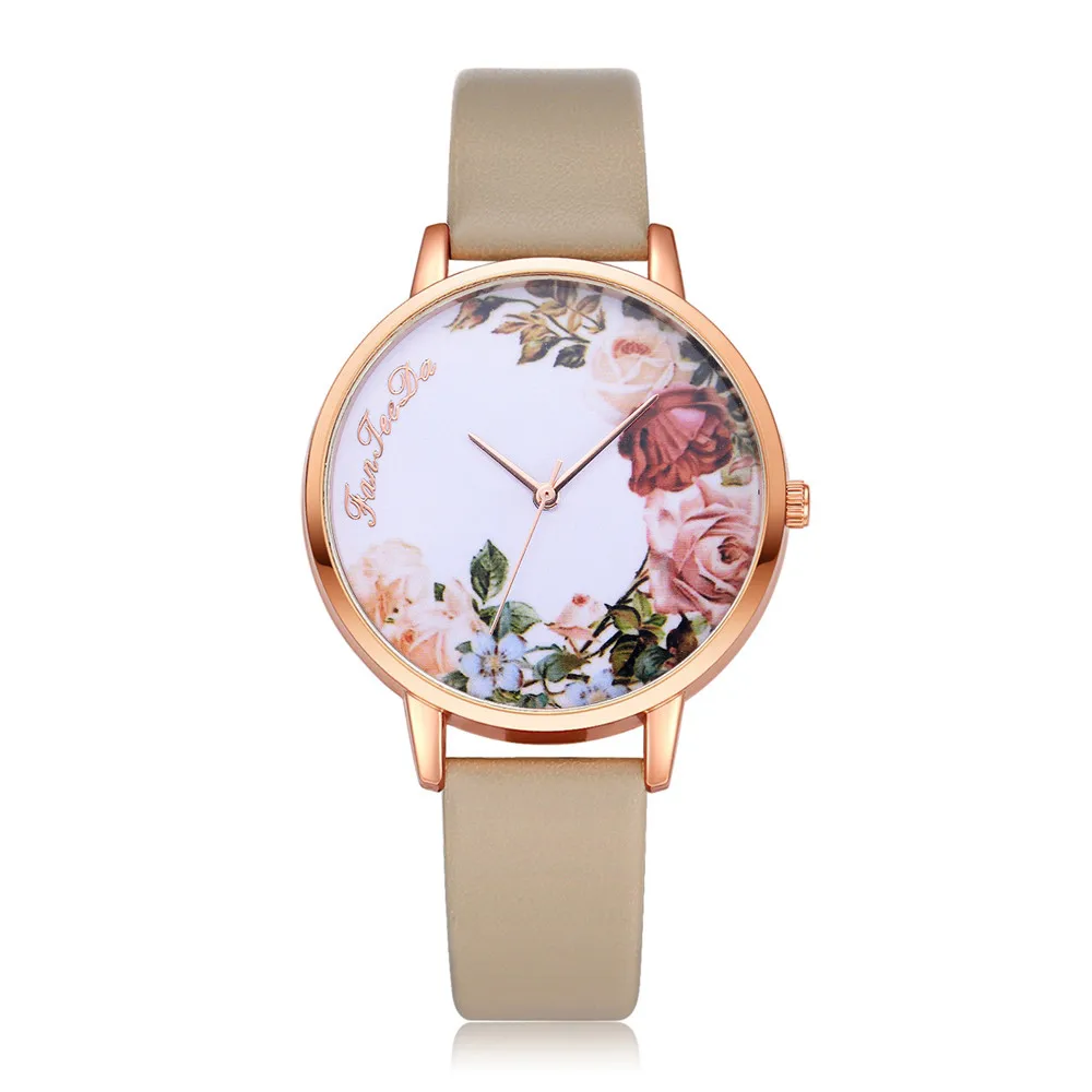 Благородный роскошный бренд часы из розового золота с принтом часы для женщин кварцевые часы популярная элегантная женская одежда наручные часы Reloj - Цвет: I