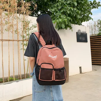 

High Quality Casual Female Student Bag Large Capacity Backpack Small Fresh Friend Women Couple Backpack Mochila Feminina