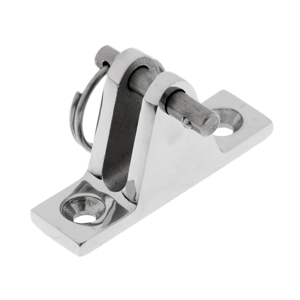 1 Pcs 316 Stainless Bimini Boat Top Deck Hinge Fitting & Screws Quick Release Pin